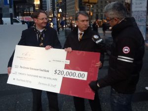  Cheque Presentation, corner of Georgia and Granville, part of CityTV's Breakfast Television