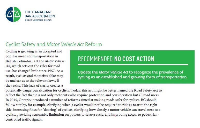 Cyclist Safety Reform