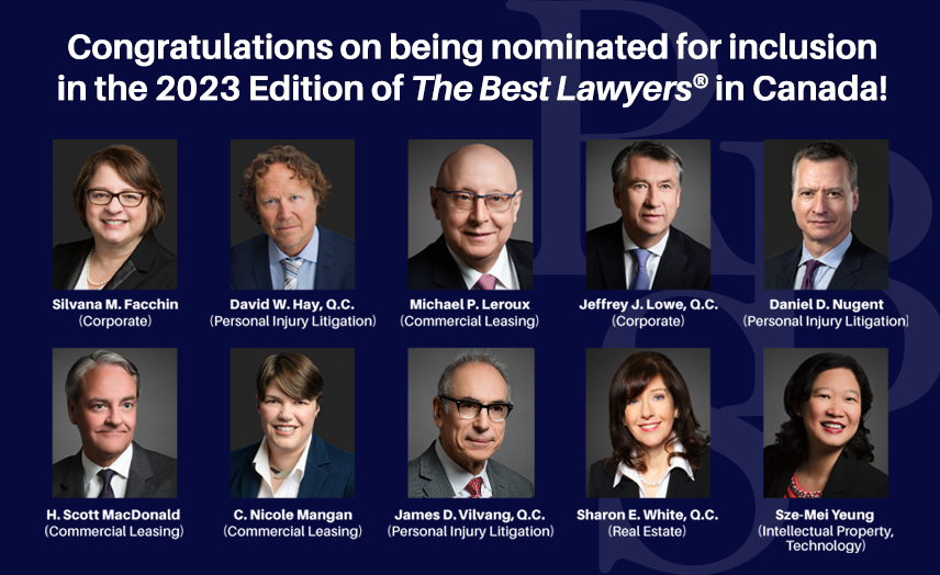 Ten Lawyers Honoured in the 17th Edition of The Best Lawyers in Canada