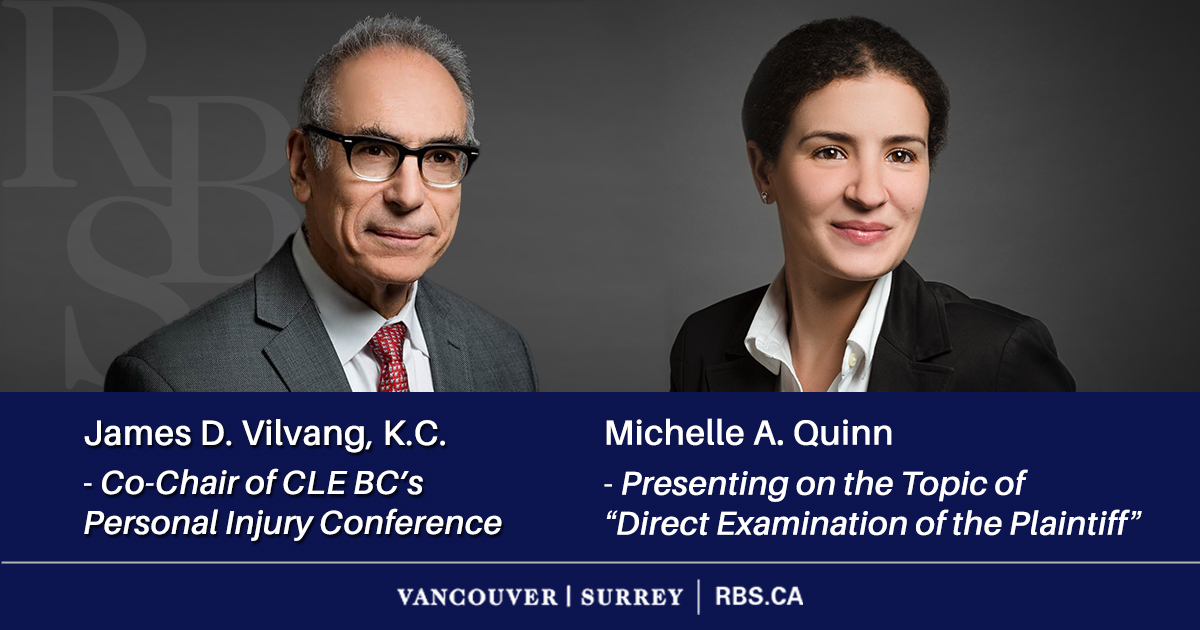 James D. Vilvang KC is CoChair, and Michelle A. Quinn a Presenter at