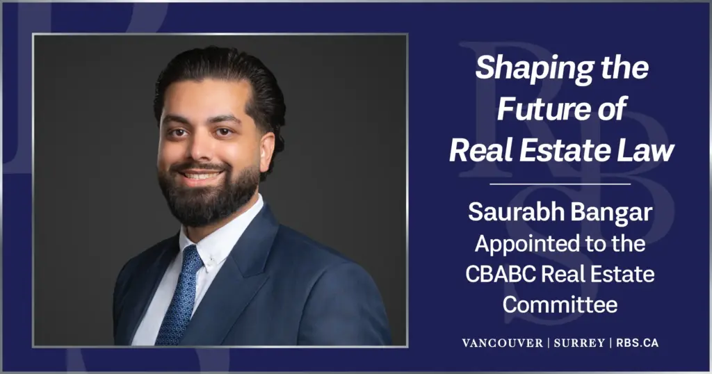 Saurabh Bangar Appointed to CBABC Real Estate Committee