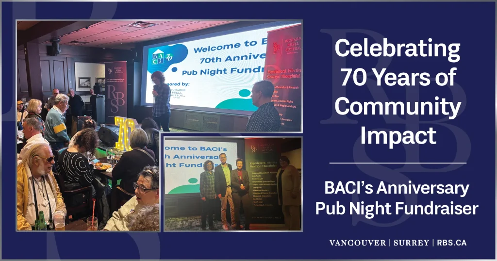 RBS Partners Support BACI's 70th Anniversary Fundraiser