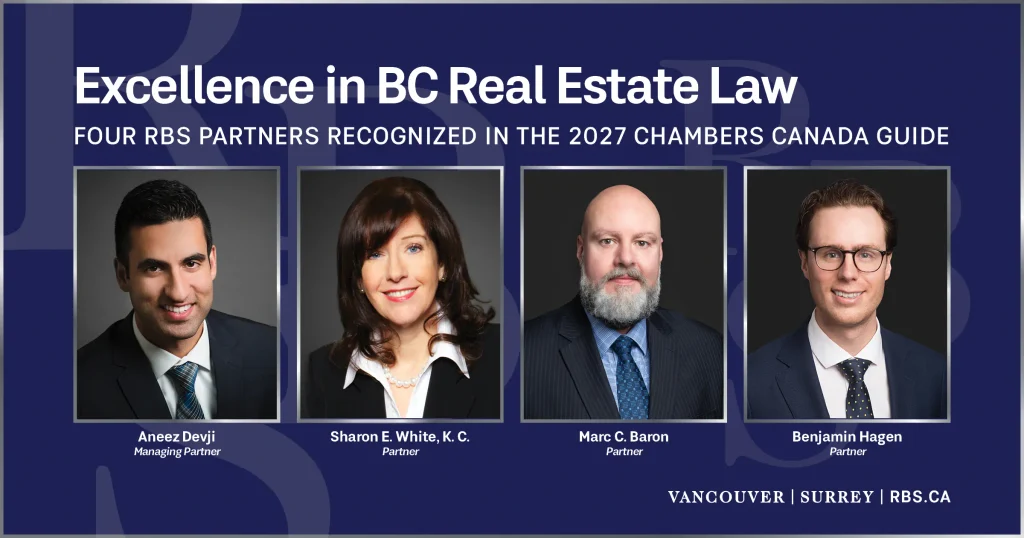 Four RBS Partners Recognized in the 2027 Chambers Canada Guide