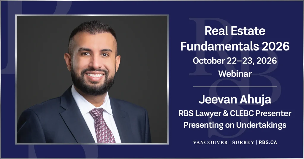 Jeevan Ahuja Presents at CLEBC's Real Estate Fundamentals 2026